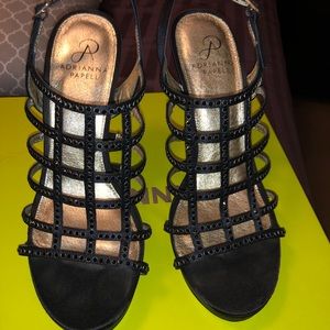 Black heels with stones